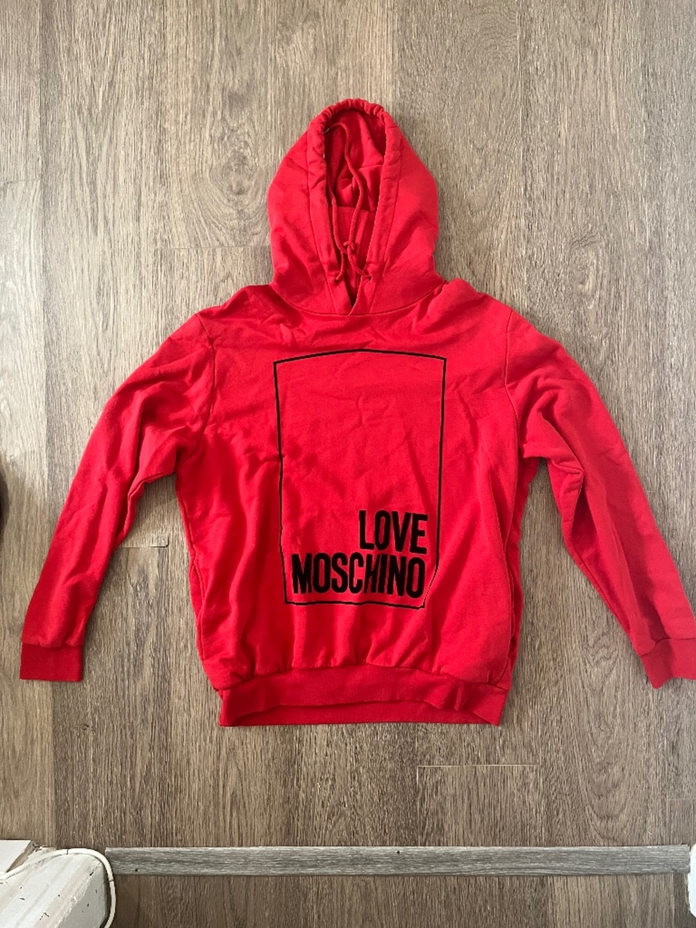 Xl pre-owned red love moschino hoodie sweater